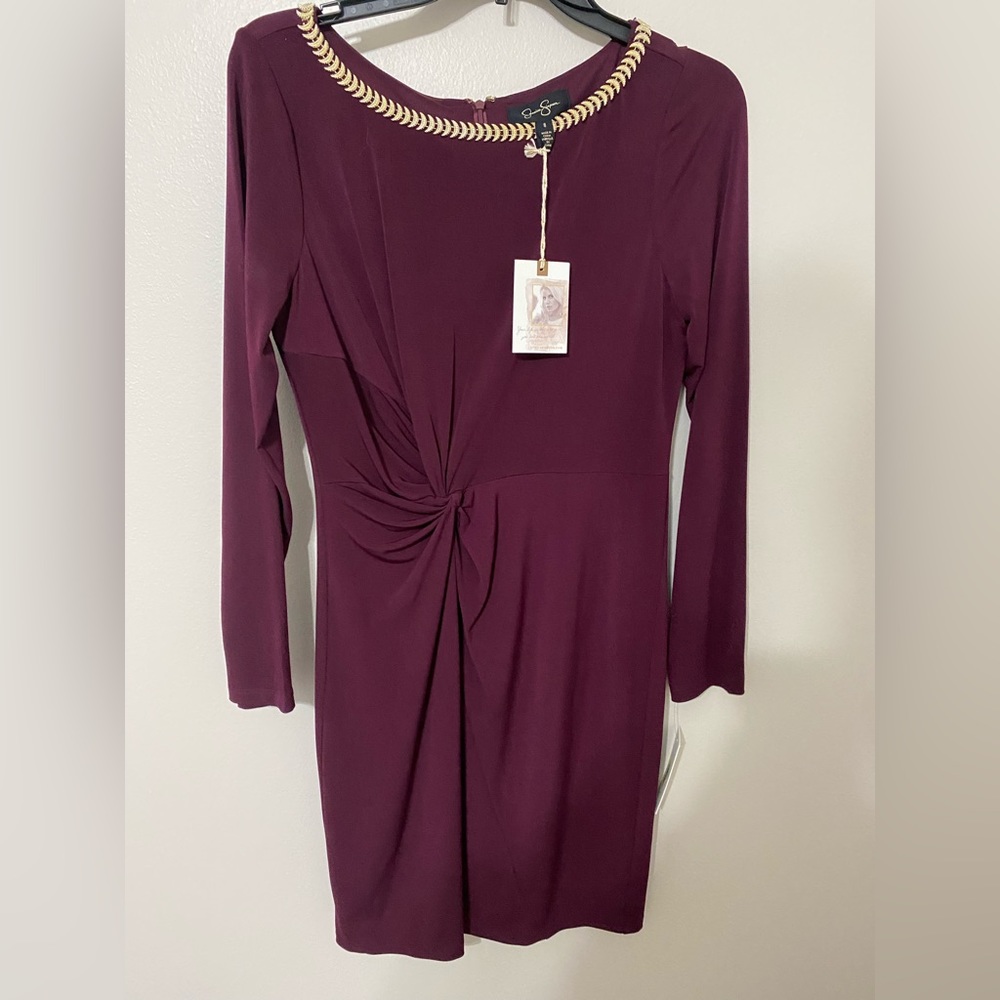 Jessica Simpson Maroon Shift Knot Dress - NWT